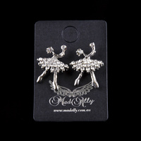 Mad Ally Diamante Ballerina Earrings