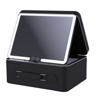 Mad Ally Beauty Box with LED Mirror Black