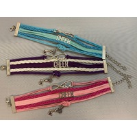 Leather Charm Bracelet Cheer