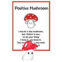 Inspirational Cards with Toy Mushroom
