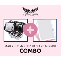 Mad Ally Make up Bag and Mirror Combo (Marble and Pink)