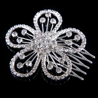 Mad Ally Rhinestone Flower Comb