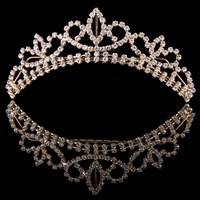 Mad Ally Medium Crystal Tiara Gold