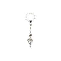 Mad Ally Ballerina Keyring- Silver Diamante