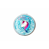Mad Ally Compact Mirror; Unicorn Believer Blue