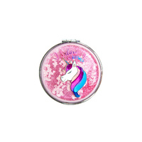 Mad Ally Compact Mirror; Unicorn Believer Pink