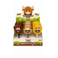 Mad Ally Highland Cow Fluffy Pens; Cream