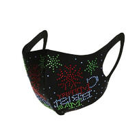 Mad Ally Adult Diamante Face Mask Merry Christmas