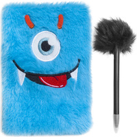 Mad Ally Fluffy Notebook - Blue Monster