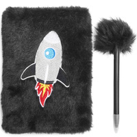 Mad Ally Fluffy Notebook - Rocket Ship