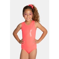 Sylvia P Neon Coral Mystique Leotard