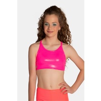 Sylvia P Neon Pink Mystique Crop Top