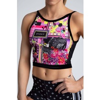 Sylvia P Origami Patchwork Cropped Singlet