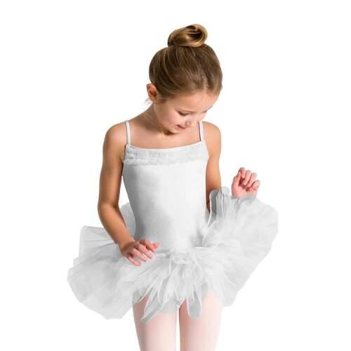 Capezio Ruffle Yoke Tutu Dress Child Small; White