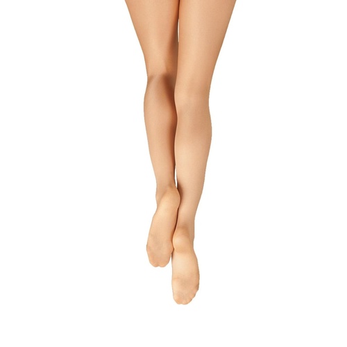 Capezio Ultra Shimmery Tights Footed Adult Large; Caramel