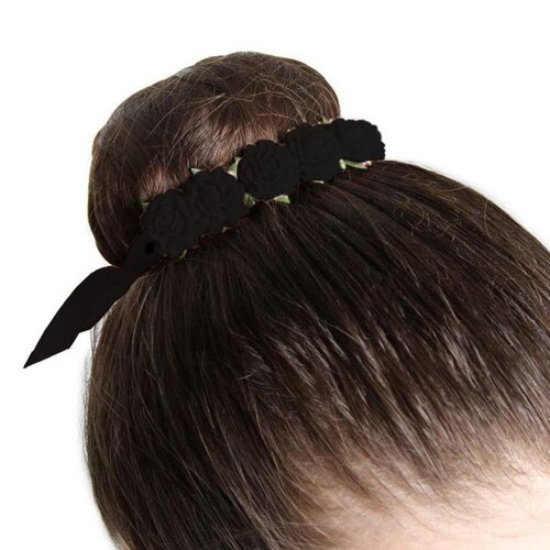 Bloch Flower Ribbons Medium; Black