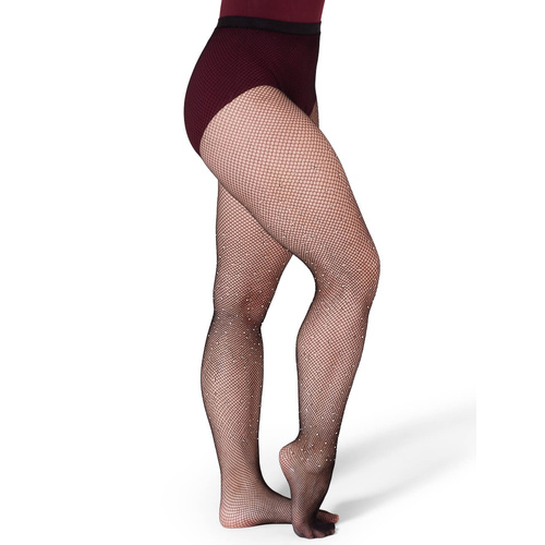 Capezio All-Over Rhinestone Fishnet Tights Adult Medium/Large; Black
