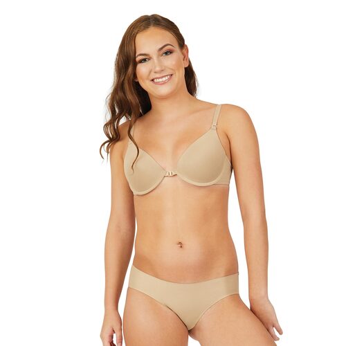 Capezio Underwire Minimal Show Bra 14DD; Nude