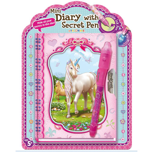 Mad Ally Mini Diary with Secret Pen Unicorn 