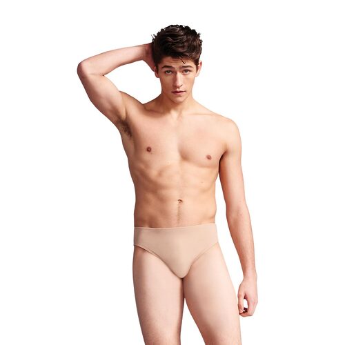 Capezio Men's Full Seat Dance Brief Adult Small; Nude
