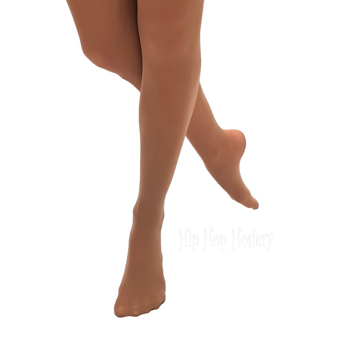 Hip Hop Hosiery Quattro Footed Tights Adult Average; Flesh