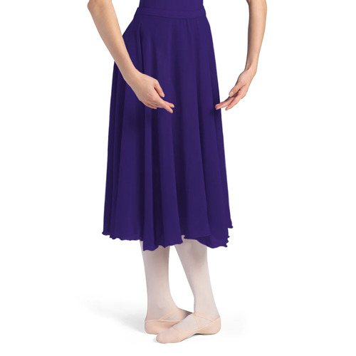 Bloch Cambria Full Circle Chiffon Womens Skirt Adult Petite; Deep Purple