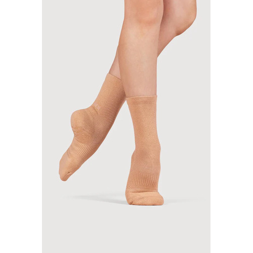 Bloch Blochsox Crew Sock Adult Medium; Sand