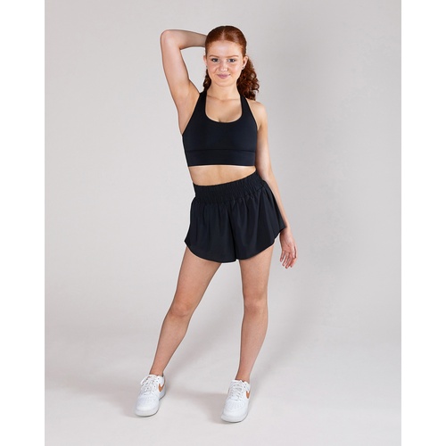 Energetiks Morgan 2-in-1 Dance Short; Black; Adult X- Small