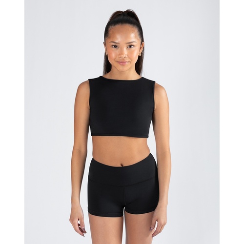 Energetiks Portman Crop Top; Black; Adult X- Small