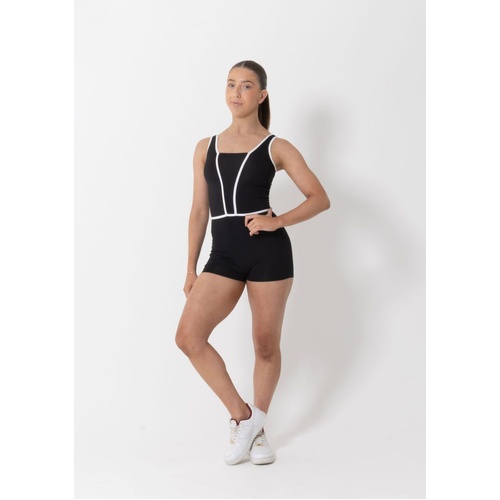 Studio 7 Kiki Biketard; Black; Adult Small