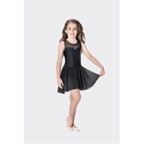 Studio 7 Mesh Lyrical Dress Adult Small; Black