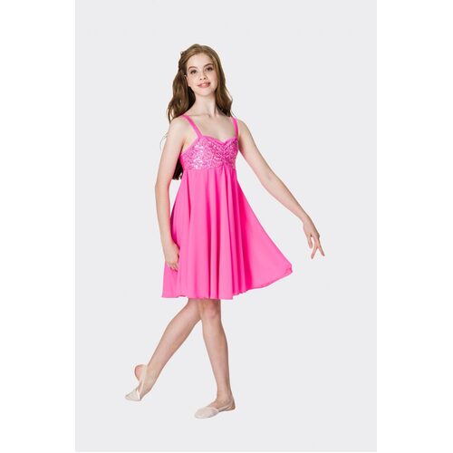 Studio 7 Sequin Lyrical Dress Adult X- Large; Hot Pink