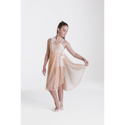 Studio 7 Grecian Lyrical Dress Adult Large; Apricot