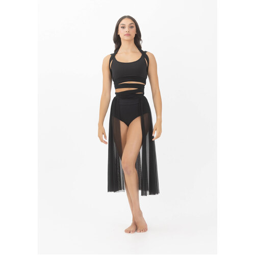 Studio 7 Convertible Mesh Overdress Adult Small/Medium; Black