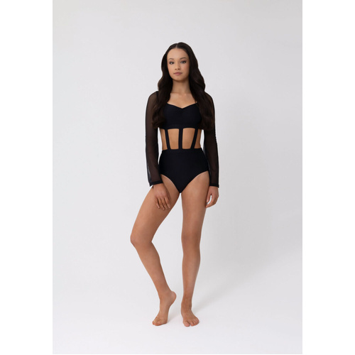 Studio 7 Isobel Leotard; Black; Adult Small