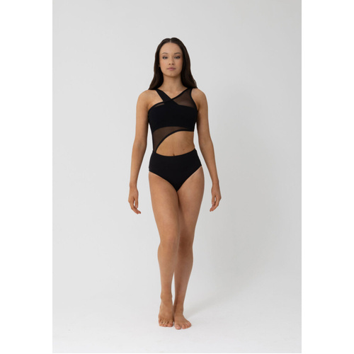 Studio 7 Lizzy Leotard; Black; Adult Medium