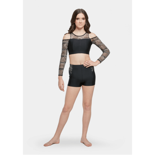 Studio 7 Aztec Shorts Adult Small; Black