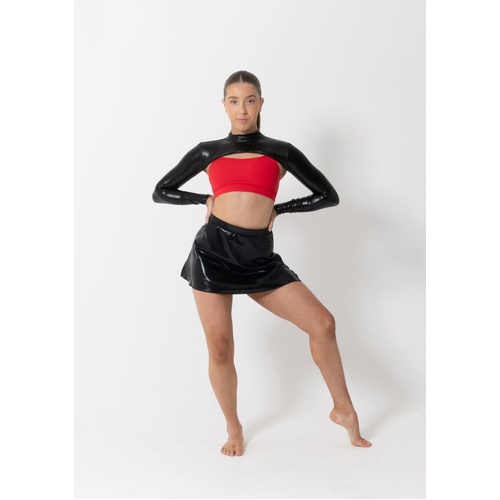 Studio 7 Verity Mini Skirt; Metallic Black; Adult Small