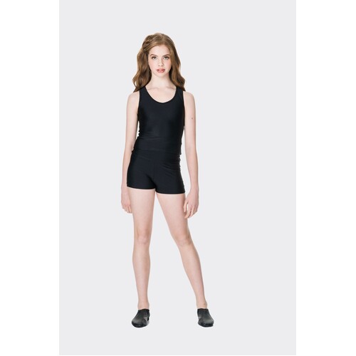 Studio 7 T-Back Singlet Top Adult Small; Black