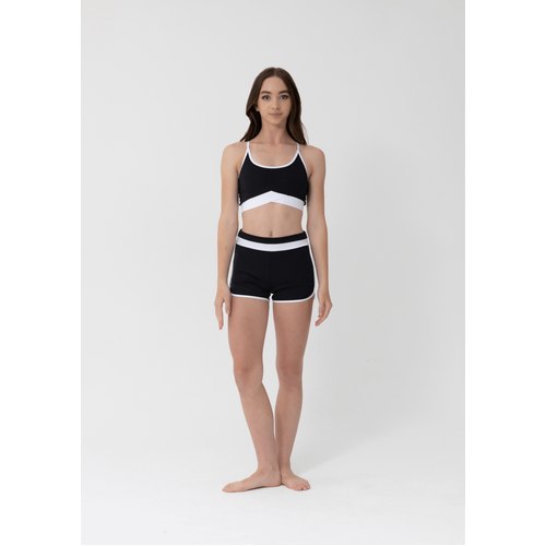 Studio 7 Lara Shorts; Black/White; Adult Small