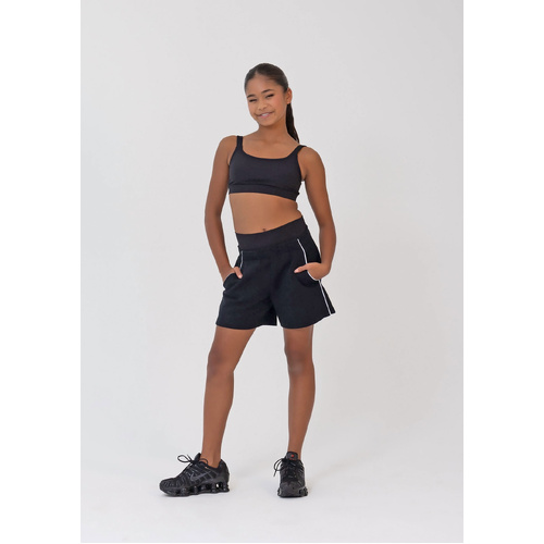 Studio 7 Studio Track Shorts; Black; Adult Small