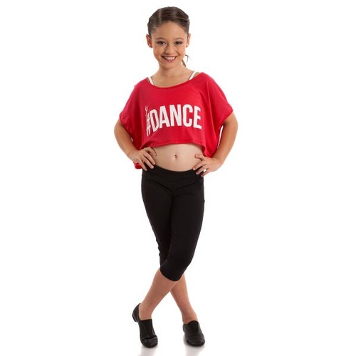 Energetiks Frankie Cropped Tee Child X- Large; Red