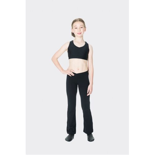 Studio 7 T-Back Crop Top Child Extra- Small; Black