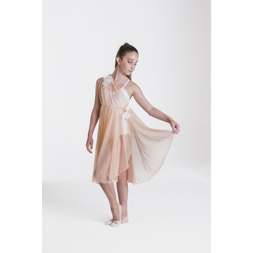 Studio 7 Grecian Lyrical Dress Child Medium; Apricot