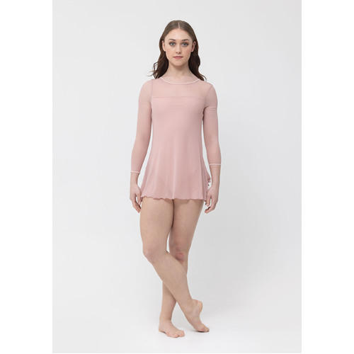 Studio 7 Amber Mesh Dress Child Small; Blush