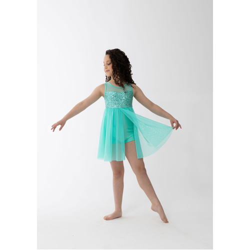 Studio 7 Josie Lyrical Dress; Mint; Child X- Small