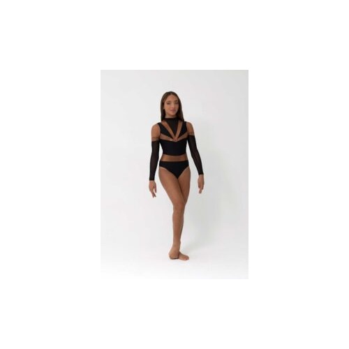 Studio 7 Billie Leotard; Black/Brass; Child Small