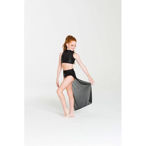 Studio 7 Synchronise Contemporary Skirt Child Large; Black