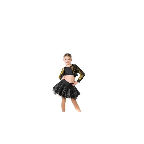 Studio 7 Sequin Skater Skirt Child Large; Black