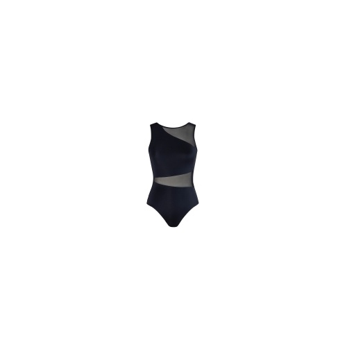 Energetiks Motion Mesh Leotard; Black; Child Medium
